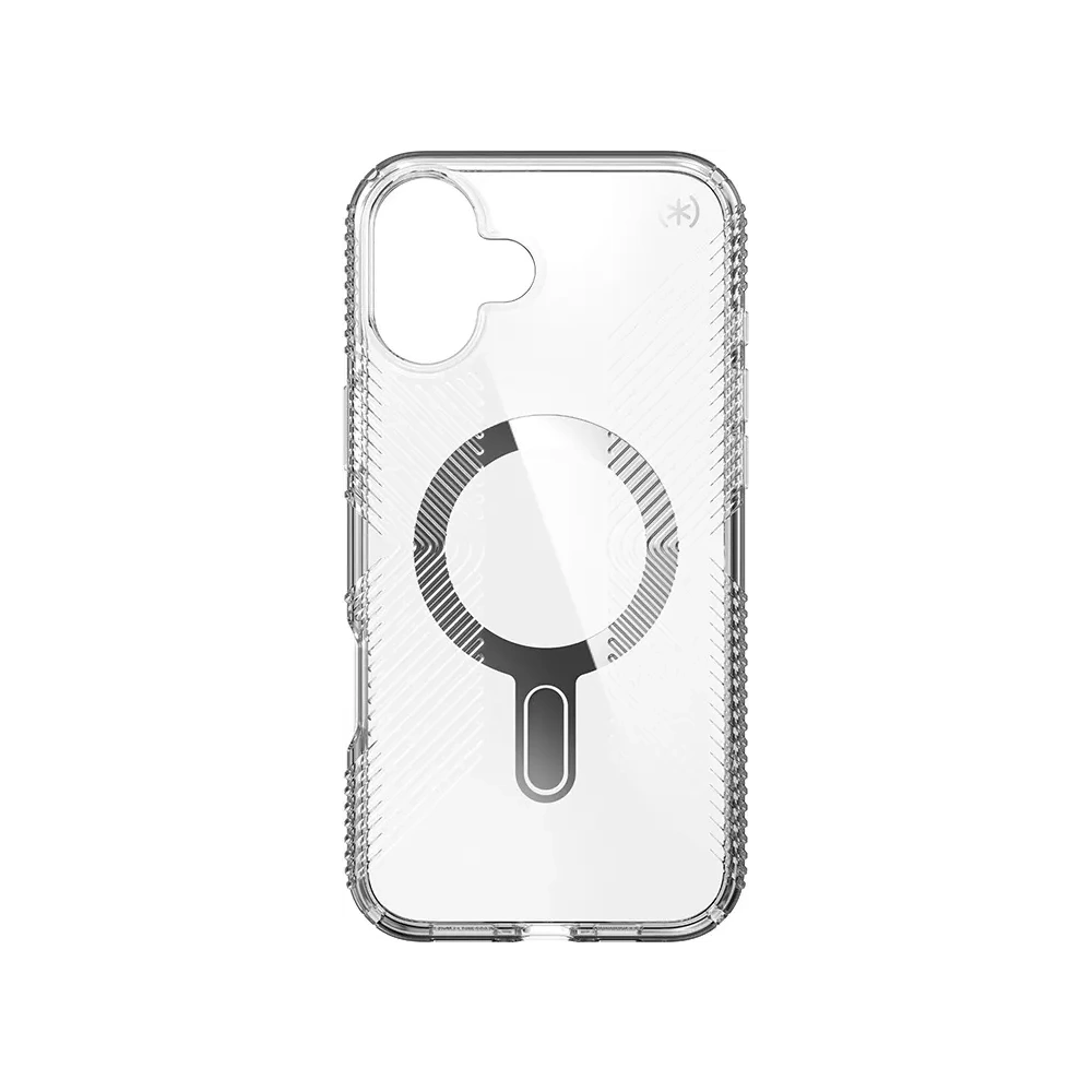 Etui Speck Presidio Perfect-Clear Grip ClickLock & MagSafe Apple iPhone 16 Plus (Clear / Chrome Finish / Serene Silver) - iPhone 16 Plus - Speck