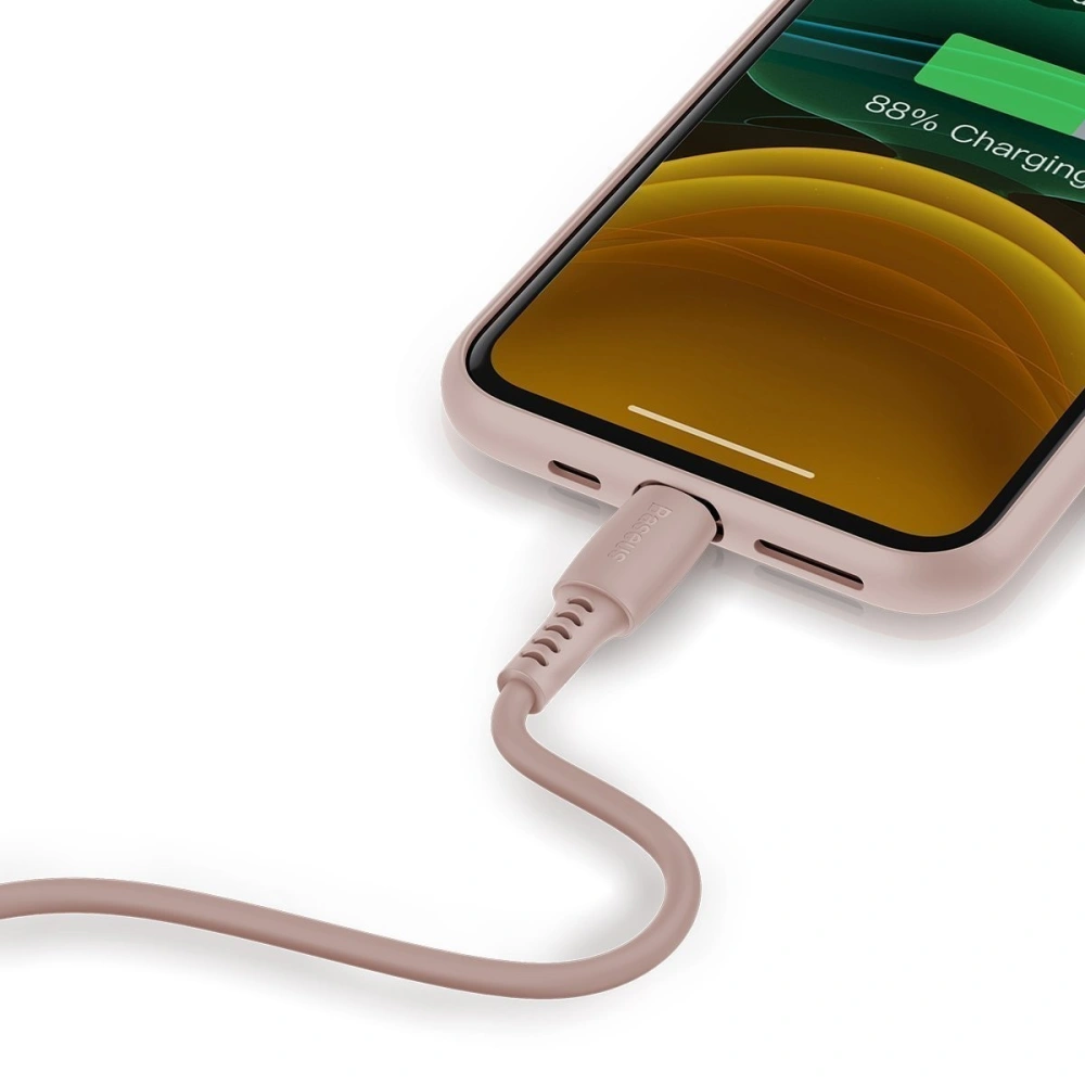 Kabel Lightning USB Baseus Colourful 1.2m 2.4A (różowy)