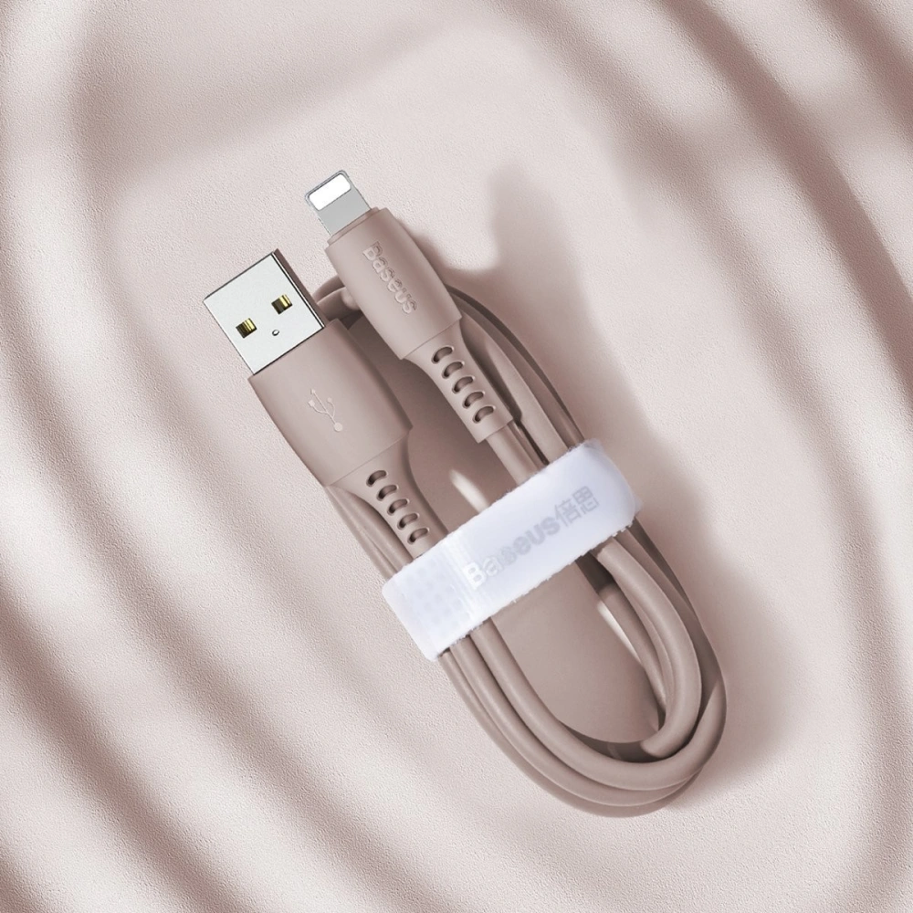 Kabel Lightning USB Baseus Colourful 1.2m 2.4A (różowy)