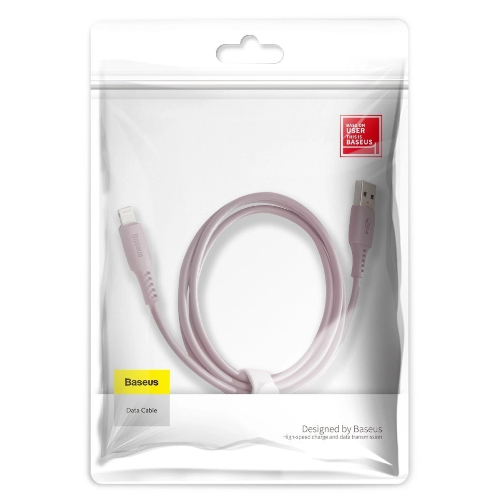 Kabel Lightning USB Baseus Colourful 1.2m 2.4A (różowy)