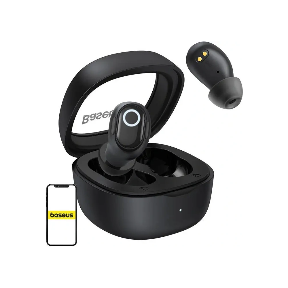 Bezprzewodowe słuchawki dokanałowe TWS Baseus Bowie WM02 (czarne) - Słuchawki dokanałowe - Baseus
