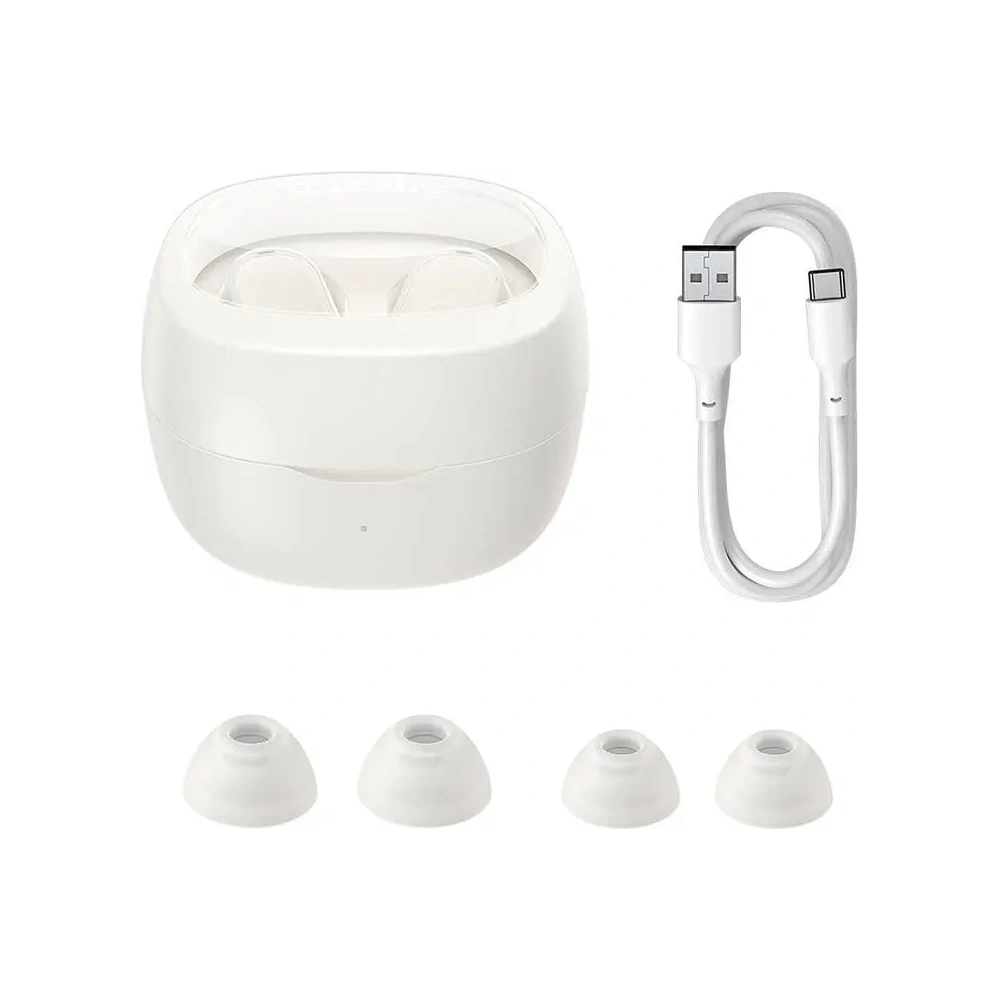 Bezprzewodowe słuchawki dokanałowe TWS Baseus Bowie WM02 (białe) OS - Słuchawki dokanałowe - Baseus