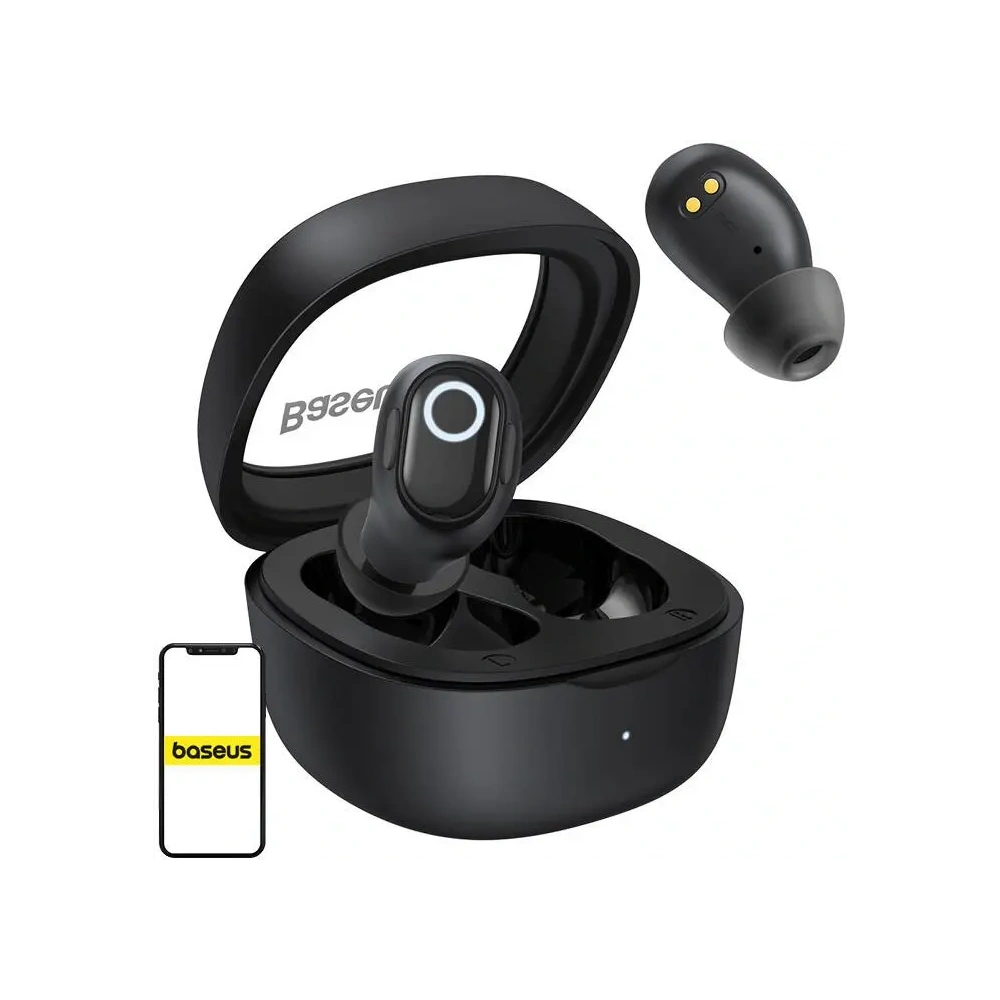 Bezprzewodowe słuchawki dokanałowe TWS Baseus Bowie WM02 (czarne) OS - Słuchawki dokanałowe - Baseus