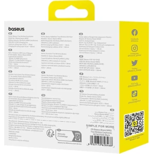 Buy Wireless in-ear TWS headphones Baseus Bowie WM02 (black) OS - BSU4929 - {ean13} - Home Screen Store Europe
