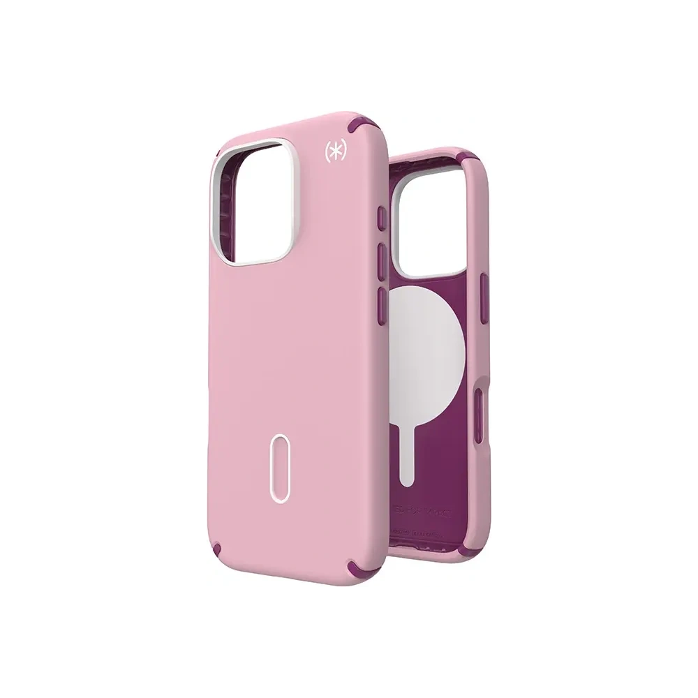 Etui Speck Presidio2 Pro ClickLock & MagSafe Apple iPhone 16 Pro (Wednesday Pink / Boysenberry Purple / White) - iPhone 16 Pro - Speck