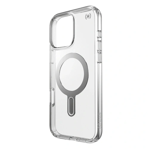 Kup Etui Speck Presidio Perfect-Clear ClickLock & MagSafe Apple iPhone 16 Pro Max (Transparent / Finisaj Cromat / Argint Serenity) - SPK668 - {ean13} - Sklep Home Screen