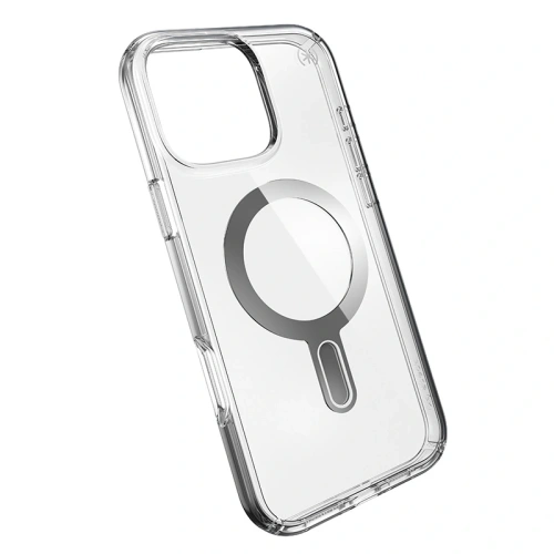 Kup Etui Speck Presidio Perfect-Clear ClickLock & MagSafe Apple iPhone 16 Pro Max (Transparent / Finisaj Cromat / Argint Serenity) - SPK668 - {ean13} - Sklep Home Screen
