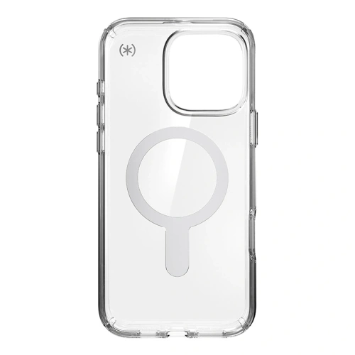 Kup Etui Speck Presidio Perfect-Clear ClickLock & MagSafe Apple iPhone 16 Pro Max (Transparent / Finisaj Cromat / Argint Serenity) - SPK668 - {ean13} - Sklep Home Screen