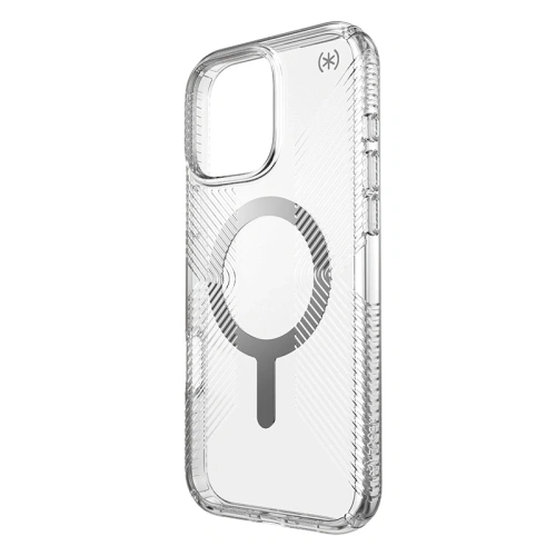 Buy Case Speck Presidio Perfect-Clear Grip MagSafe Apple iPhone 16 Pro Max (Clear / Chrome Finish / Serene Silver) - SPK672 - {ean13} - Home Screen Store Europe