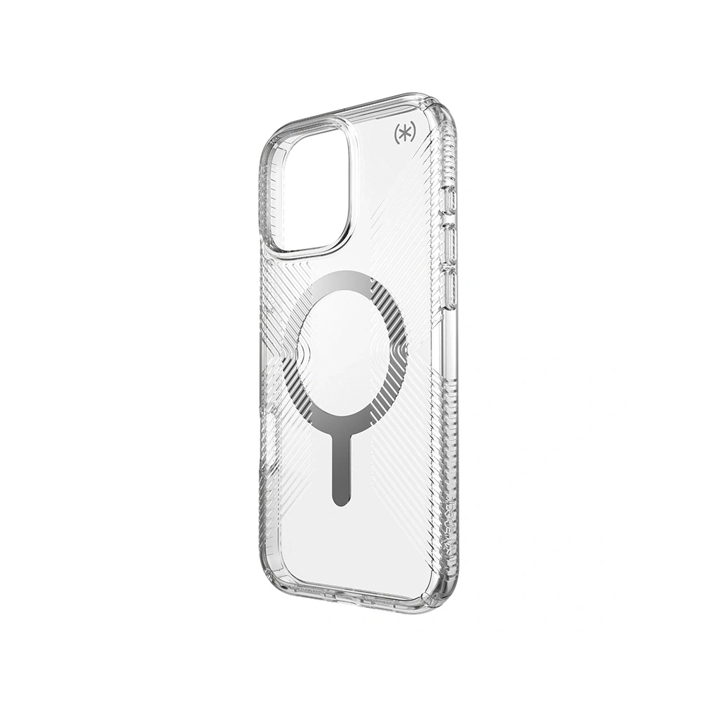 Etui Speck Presidio Perfect-Clear Grip MagSafe Apple iPhone 16 Pro Max (Clear / Chrome Finish / Serene Silver) - iPhone 16 Pro Max - Speck