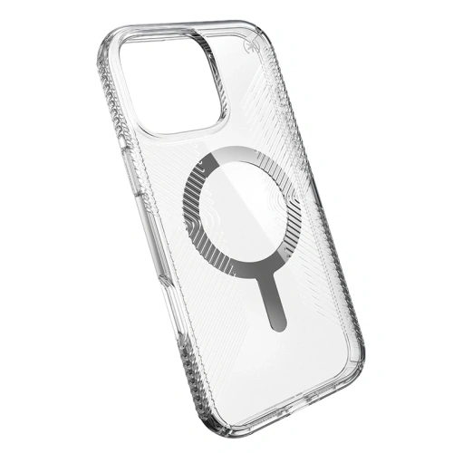 Buy Case Speck Presidio Perfect-Clear Grip MagSafe Apple iPhone 16 Pro Max (Clear / Chrome Finish / Serene Silver) - SPK672 - {ean13} - Home Screen Store Europe