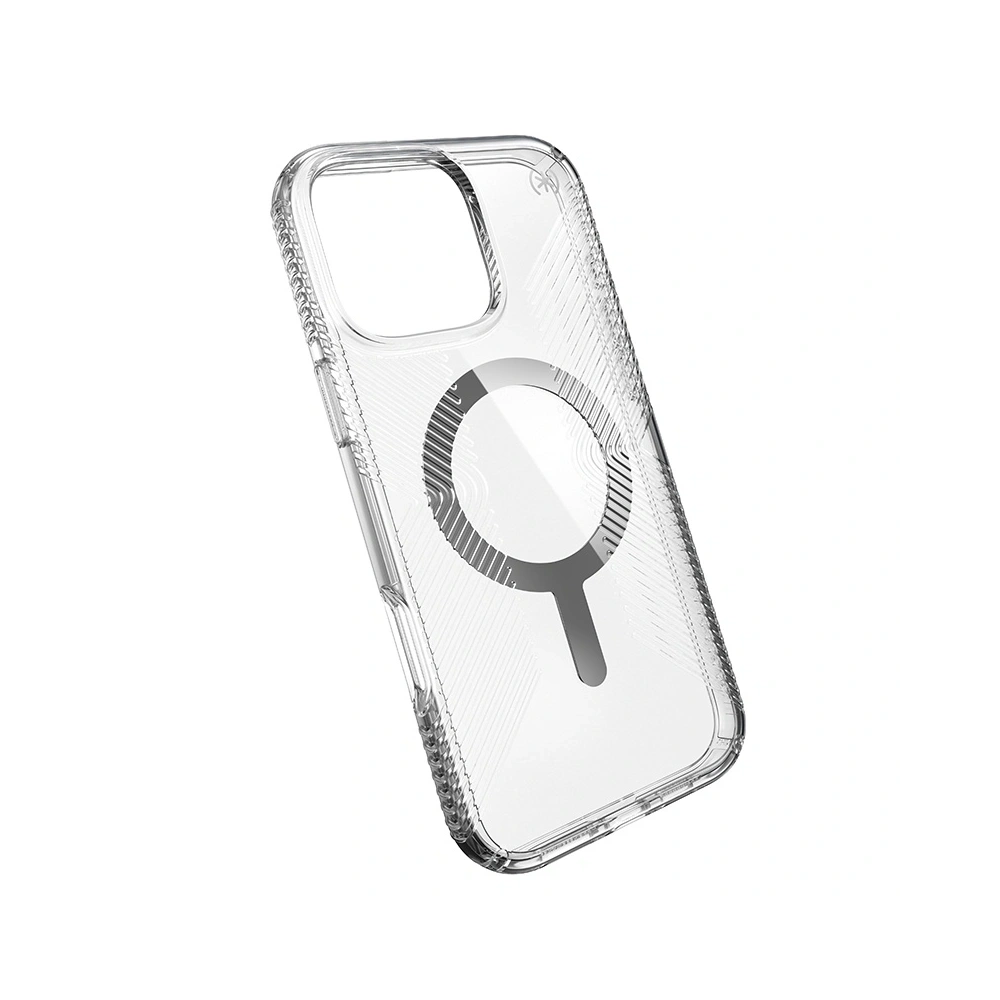 Etui Speck Presidio Perfect-Clear Grip MagSafe Apple iPhone 16 Pro Max (Clear / Chrome Finish / Serene Silver) - iPhone 16 Pro Max - Speck