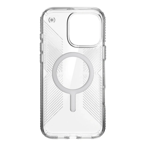 Buy Case Speck Presidio Perfect-Clear Grip MagSafe Apple iPhone 16 Pro Max (Clear / Chrome Finish / Serene Silver) - SPK672 - {ean13} - Home Screen Store Europe