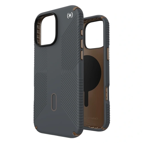 Kup Etui Speck Presidio2 Grip ClickLock & MagSafe Apple iPhone 16 Pro Max (Gri Charcoal / Bronza Rece / Alb) - SPK675 - {ean13} - Sklep Home Screen