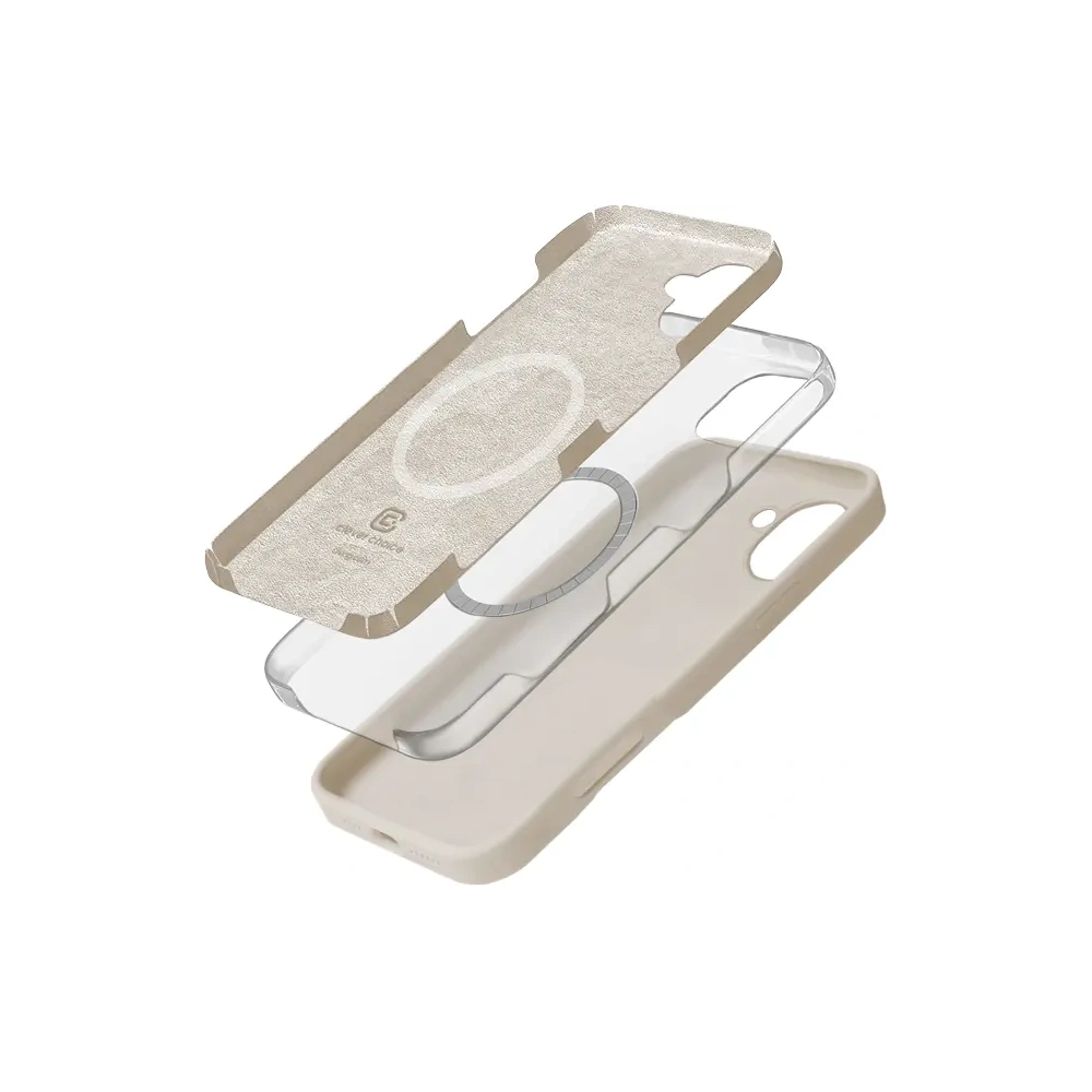 Etui Crong Color Cover Magnetic Apple iPhone 16 MagSafe kamienny beż - iPhone 16 - Crong