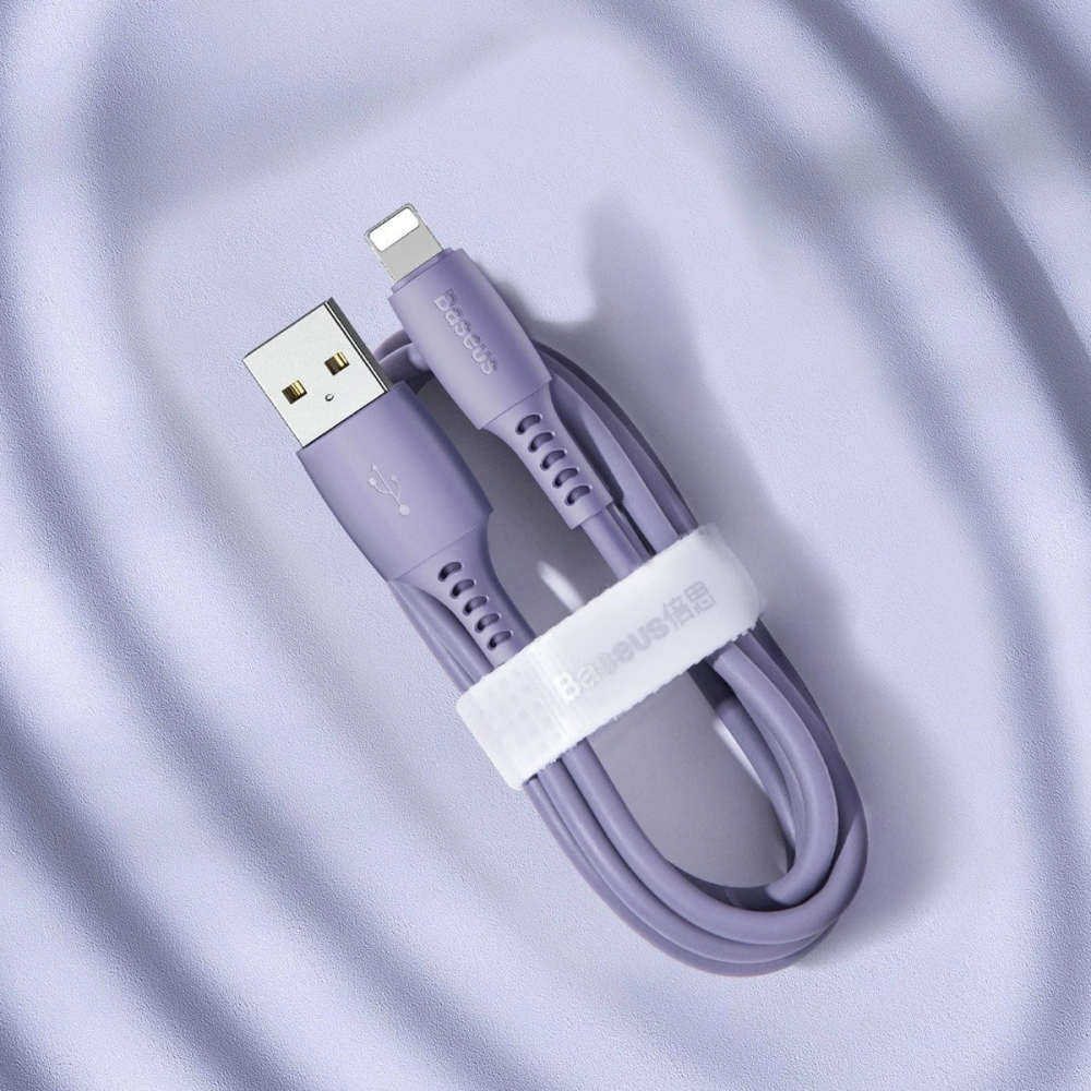 Kabel Lightning USB Baseus Colourful 1.2m 2.4A (fioletowy)