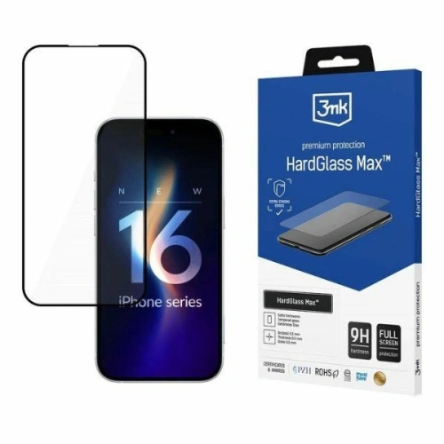 Kup Tvrdé sklo 3MK HardGlass Max Apple iPhone 16 Plus černé - 3MK6486 - {ean13} - Sklep Home Screen
