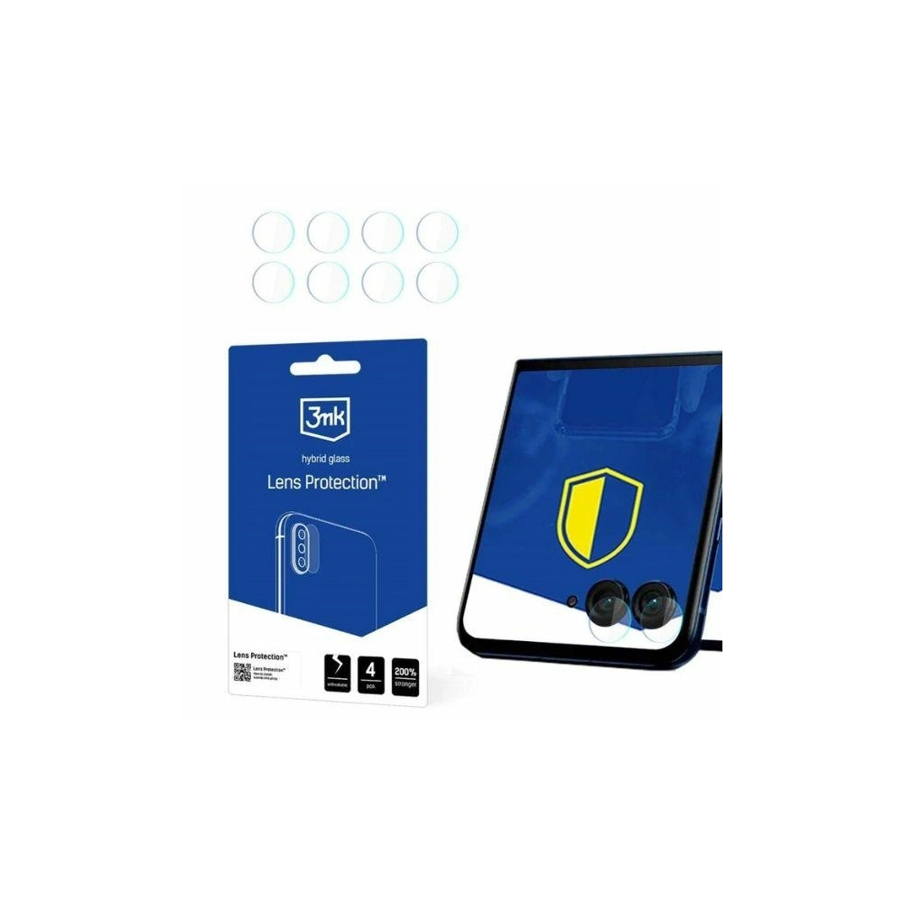 Szkło hybrydowe na obiektyw aparatu 3MK Lens Protect Motorola Razr 50 Ultra (front) [4 PACK] - Pozostałe Motorola - 3MK