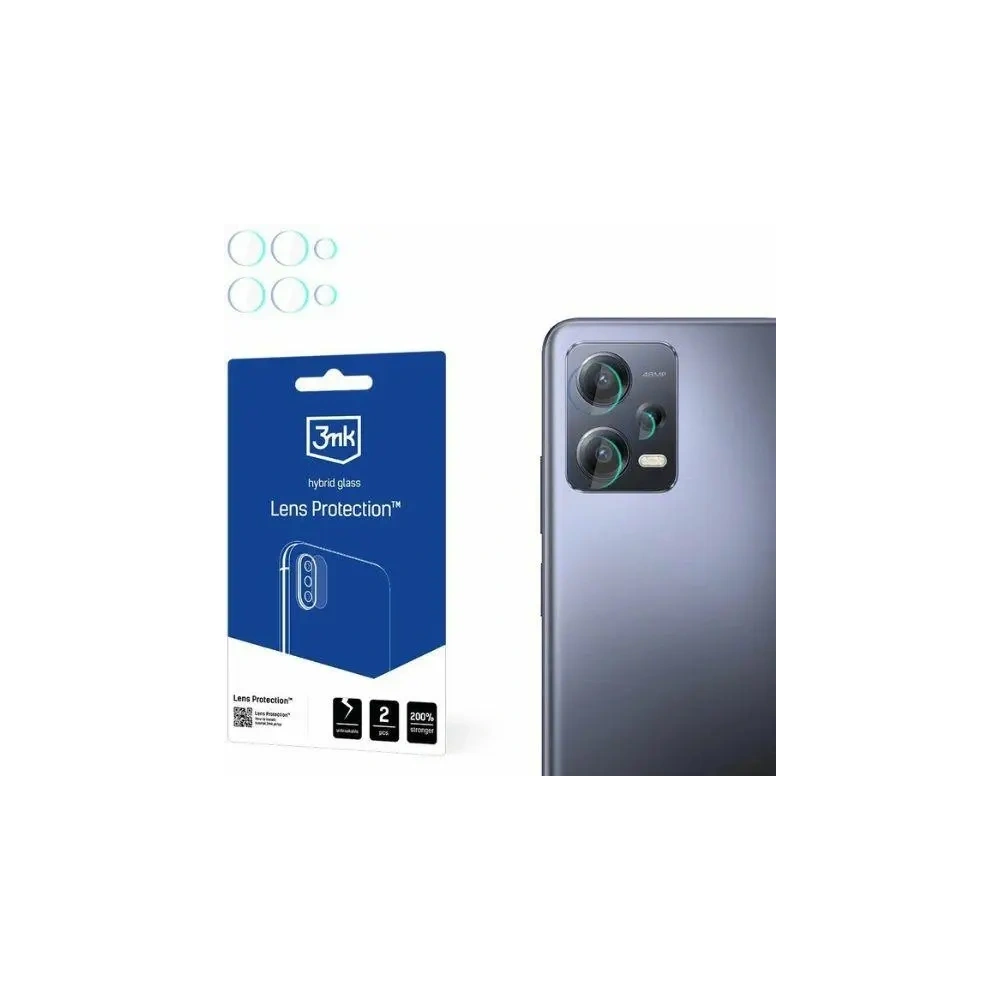 Szkło hybrydowe na obiektyw aparatu 3MK Lens Protect Xiaomi Redmi Note 12 Pro [4 PACK] - Redmi Note 12 Pro - 3MK