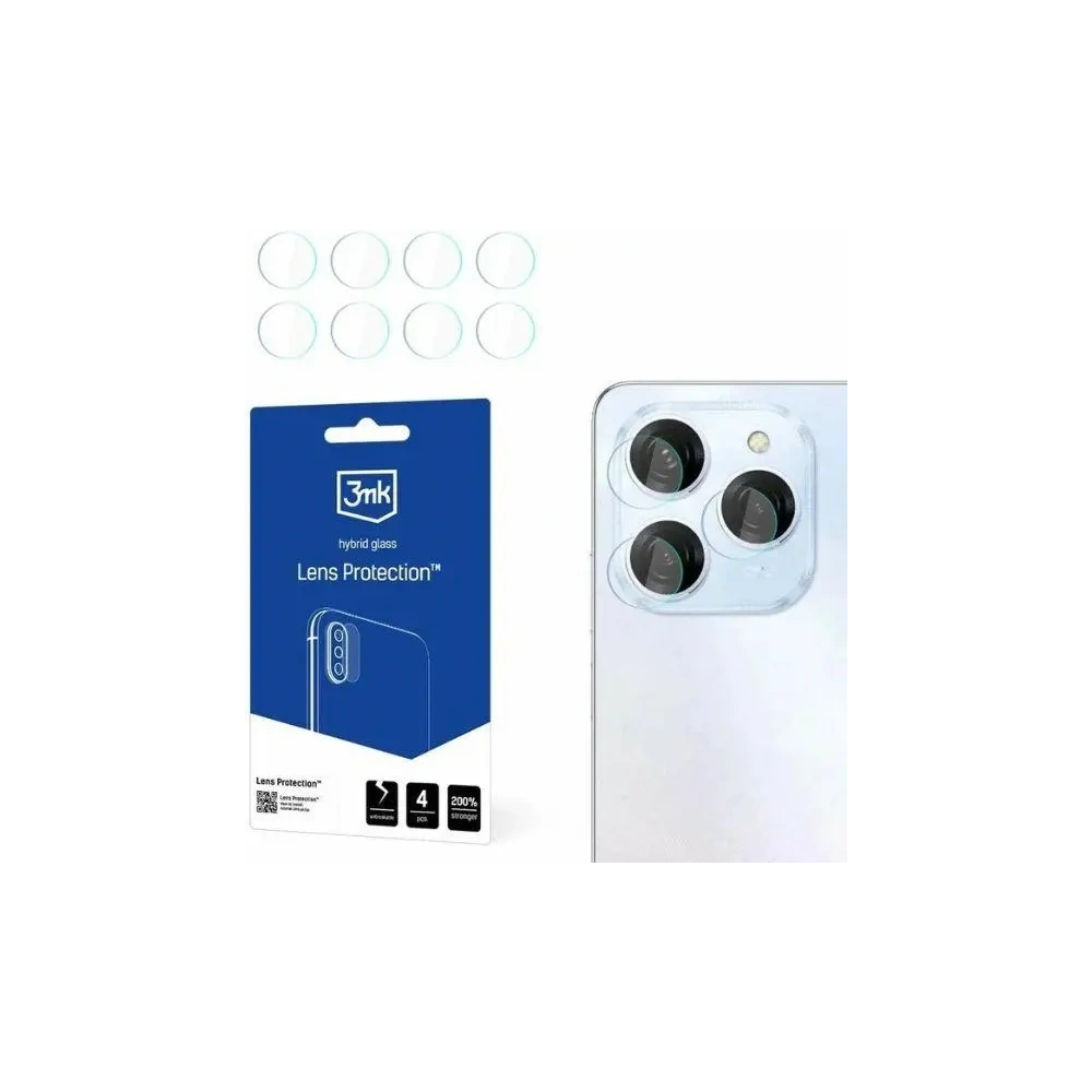 Szkło hybrydowe na obiektyw aparatu 3MK Lens Protect Tecno Spark 20 Pro [4 PACK] - Tecno - 3MK