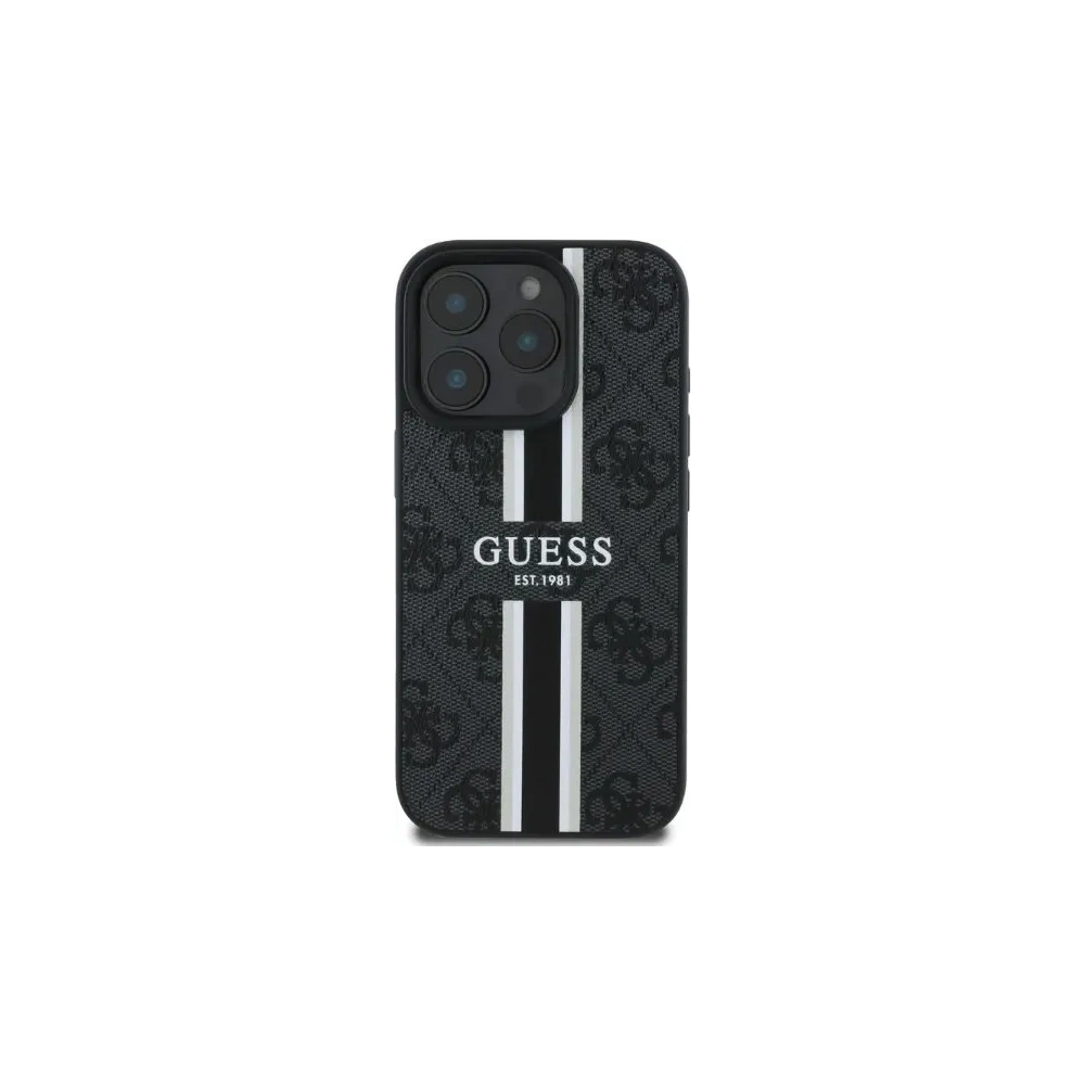 Etui Guess GUHMP16LP4RPSK Apple iPhone 16 Pro hardcase 4G Printed Stripes MagSafe czarny - iPhone 16 Pro - Guess