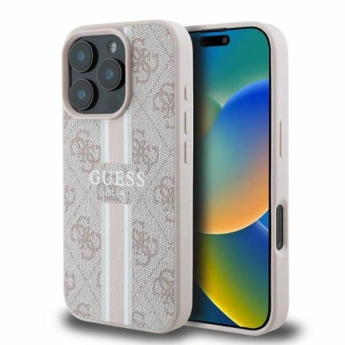 Kup Etui Guess GUHMP16LP4RPSP Apple iPhone 16 Pro hardcase 4G Printed Stripes MagSafe růžový - GUE3464 - {ean13} - Sklep Home Screen