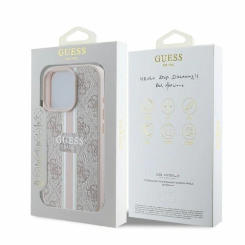 Kup Etui Guess GUHMP16LP4RPSP Apple iPhone 16 Pro hardcase 4G Printed Stripes MagSafe růžový - GUE3464 - {ean13} - Sklep Home Screen