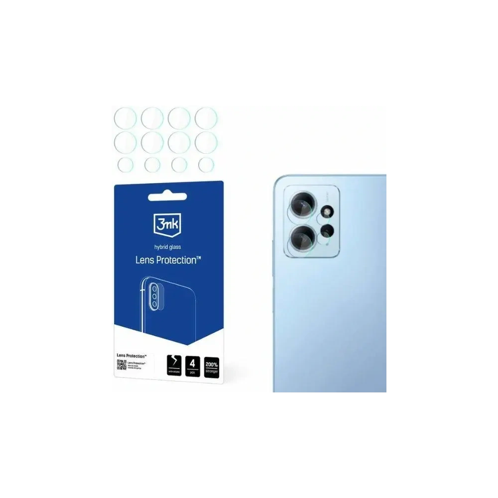 Szkło hybrydowe na obiektyw aparatu 3MK Lens Protect Xiaomi Redmi 12 [4 PACK] - Redmi 12 - 3MK