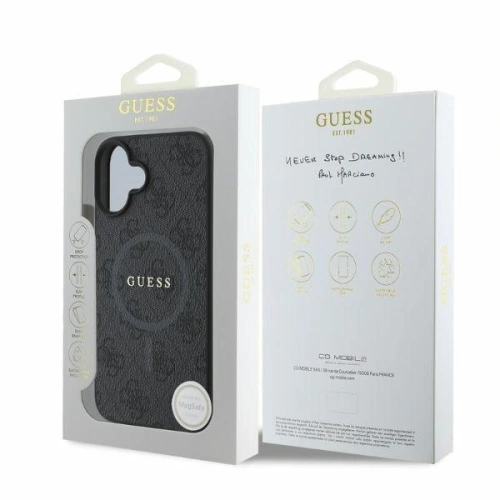 Kup Etui Guess GUHMP16SG4GFRK Apple iPhone 16 kemény tok 4G Ring Classic Logo MagSafe fekete - GUE3465 - {ean13} - Sklep Home Screen