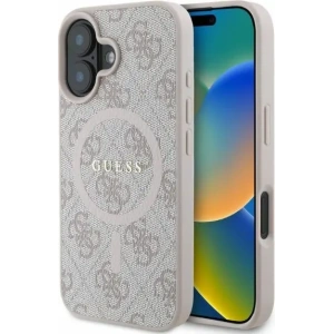 Kup Etui Guess GUHMP16SG4GFRP Apple iPhone 16 hardcase 4G Ring Classic Logo MagSafe różowy - GUE3466 - {ean13} - Sklep Home Screen