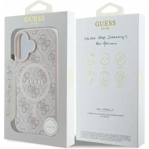 Kup Etui Guess GUHMP16SG4GFRP Apple iPhone 16 hardcase 4G Ring Classic Logo MagSafe różowy - GUE3466 - {ean13} - Sklep Home Screen
