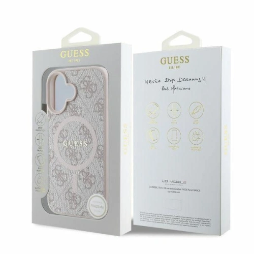 Kup Etui Guess GUHMP16SG4GFRP Apple iPhone 16 hardcase 4G Ring Classic Logo MagSafe růžová - GUE3466 - {ean13} - Sklep Home Screen