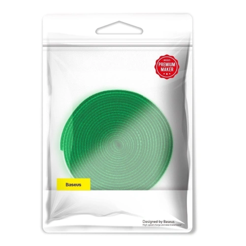 Kup Taśma rzepowa, organizer kabli Baseus Rainbow Circle Velcro Straps 3m (zielony) - BSU908GRN - {ean13} - Sklep Home Screen
