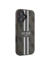 Buy Case Guess GUHMP16SP4RPSW Apple iPhone 16 hardcase 4G Printed Stripes MagSafe brown - GUE3468 - {ean13} - Home Screen Store Europe