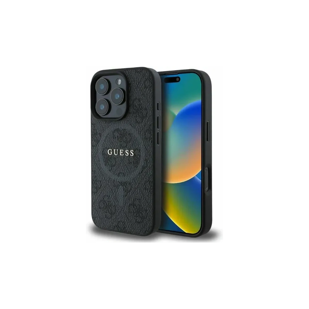 Etui Guess GUHMP16XG4GFRK Apple iPhone 16 Pro Max hardcase 4G Ring Classic Logo MagSafe czarny - iPhone 16 Pro Max - Guess