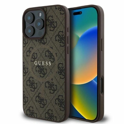 Kup Case Guess GUHMP16XG4GFRW Apple iPhone 16 Pro Max Hardcase 4G Ring Classic Logo MagSafe braun - GUE3471 - {ean13} - Sklep Home Screen