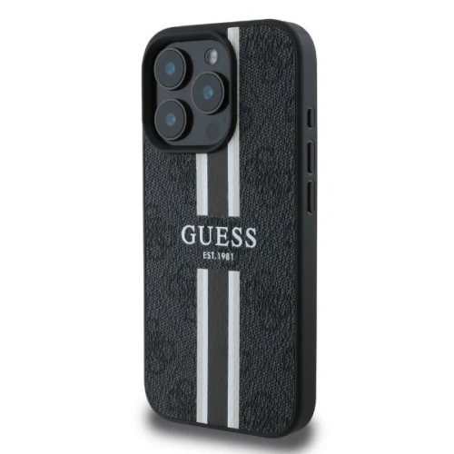 Kup Case Guess GUHMP16XP4RPSK Apple iPhone 16 Pro Max Hardcase 4G mit gedruckten Streifen MagSafe schwarz - GUE3473 - {ean13} - Sklep Home Screen
