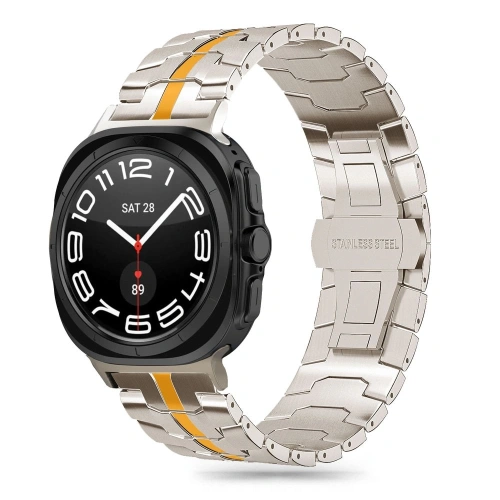 Kup Pasek Tech-Protect Stainless Line Samsung Galaxy Watch Ultra 47mm Titán/Narancs - THP3061 - {ean13} - Sklep Home Screen