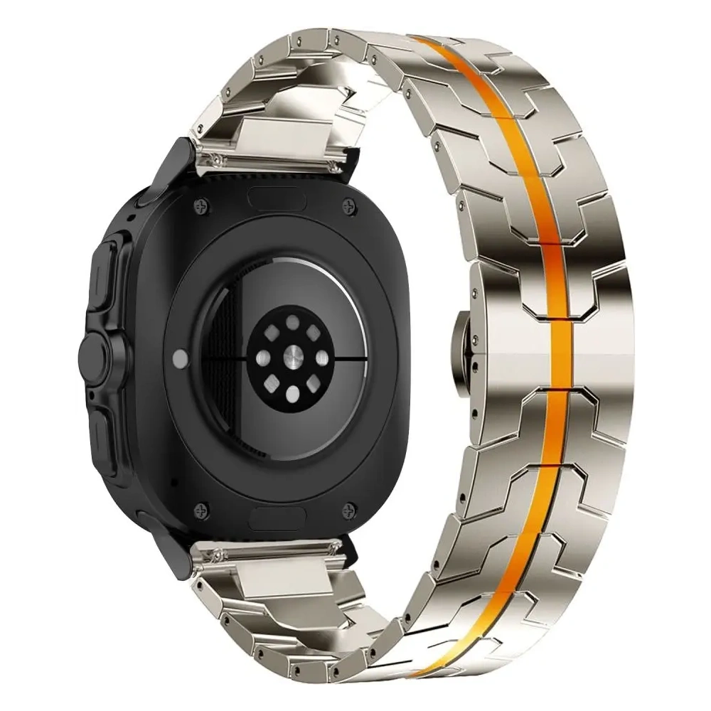 Pasek Tech-Protect Stainless Line Samsung Galaxy Watch Ultra 47mm Titanium/Orange - Galaxy Watch Ultra - Tech-Protect