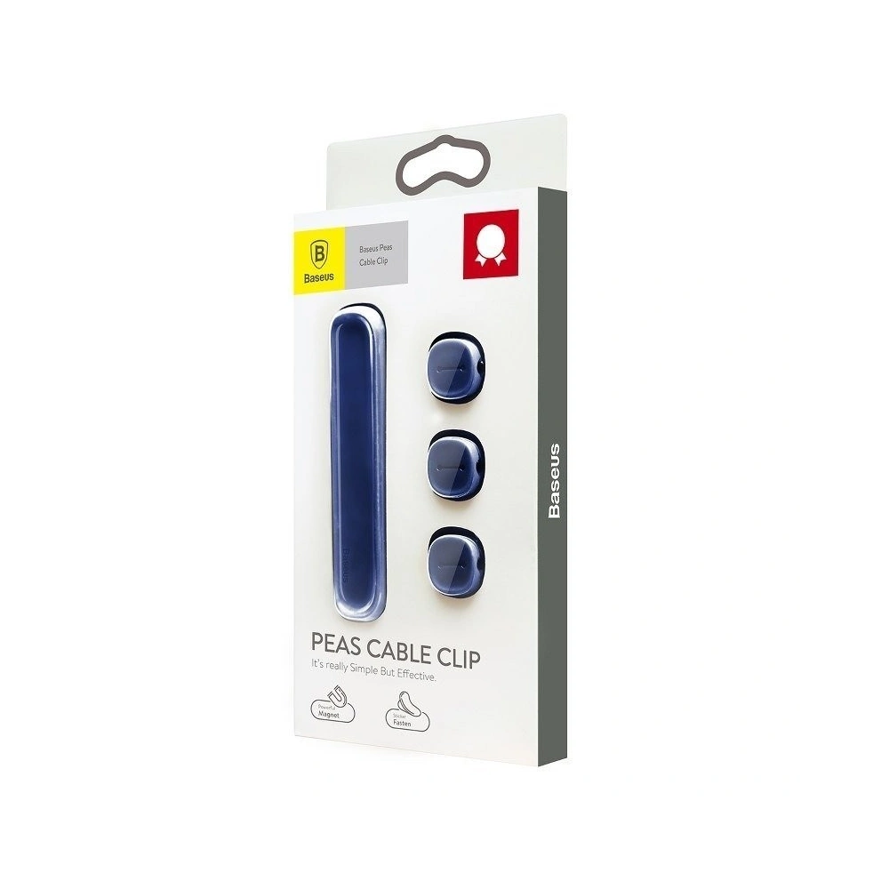 Organizer kabli Baseus Peas, magnetyczny (niebieski)