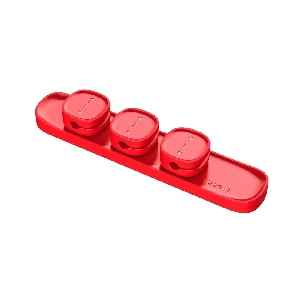Organizer kabli Baseus Peas, magnetyczny (czerwony)