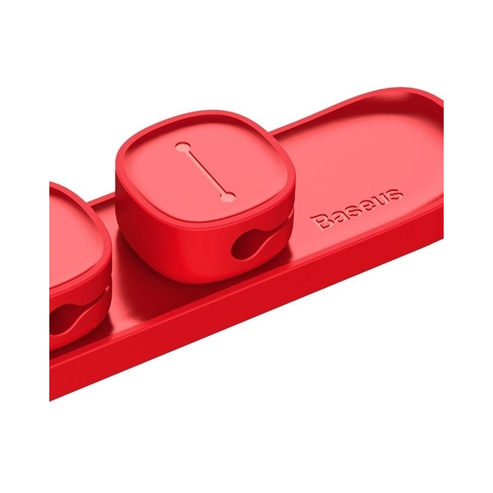 Organizer kabli Baseus Peas, magnetyczny (czerwony)