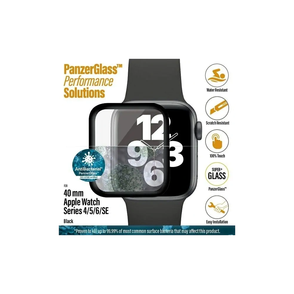 Szkło hartowane PanzerGlass Curved Apple Watch 4/5/6/SE 40mm czarny - Watch - PanzerGlass