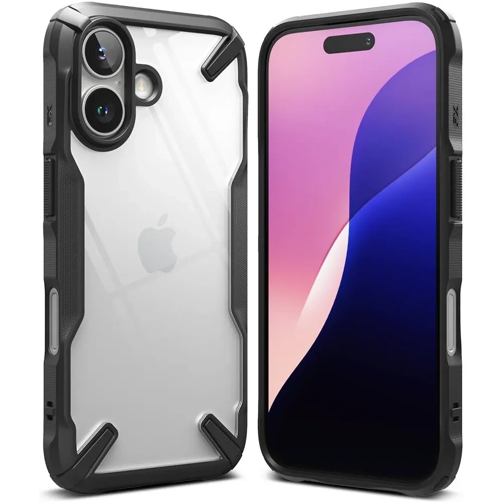 Etui Ringke Fusion-X Apple iPhone 16 Black - iPhone 16 - Ringke