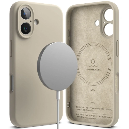 Kup Ringke Silicon Magnetic MagSafe Apple iPhone 16 Stone - RGK2020 - {ean13} - Sklep Home Screen