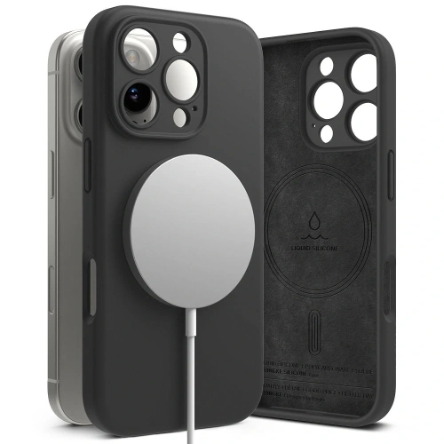 Buy Case Ringke Silicone Magnetic MagSafe Apple iPhone 16 Pro Black - RGK2026 - {ean13} - Home Screen Store Europe