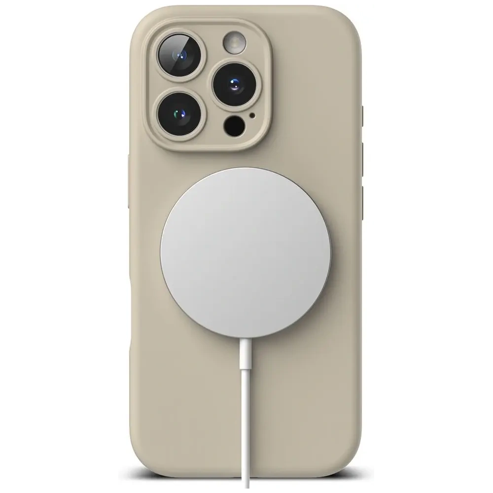 Etui Ringke Silicone Magnetic MagSafe Apple iPhone 16 Pro Stone - iPhone 16 Pro - Ringke