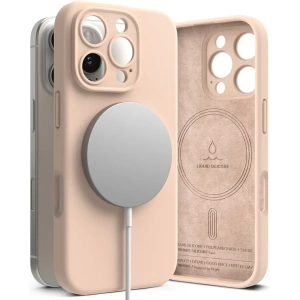 Kup Ringke Silicone Magnetic MagSafe Apple iPhone 16 Pro Pink Sand - RGK2028 - {ean13} - Sklep Home Screen