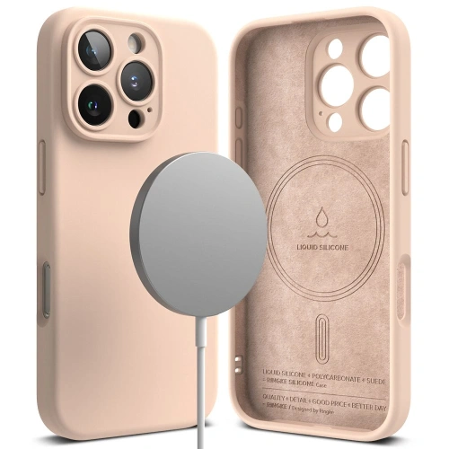 Kup Ringke Silikon Magnetisch MagSafe Apple iPhone 16 Pro Pink Sand - RGK2028 - {ean13} - Sklep Home Screen