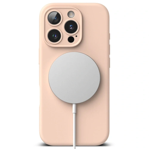 Buy Case Ringke Silicone Magnetic MagSafe Apple iPhone 16 Pro Pink Sand - RGK2028 - {ean13} - Home Screen Store Europe